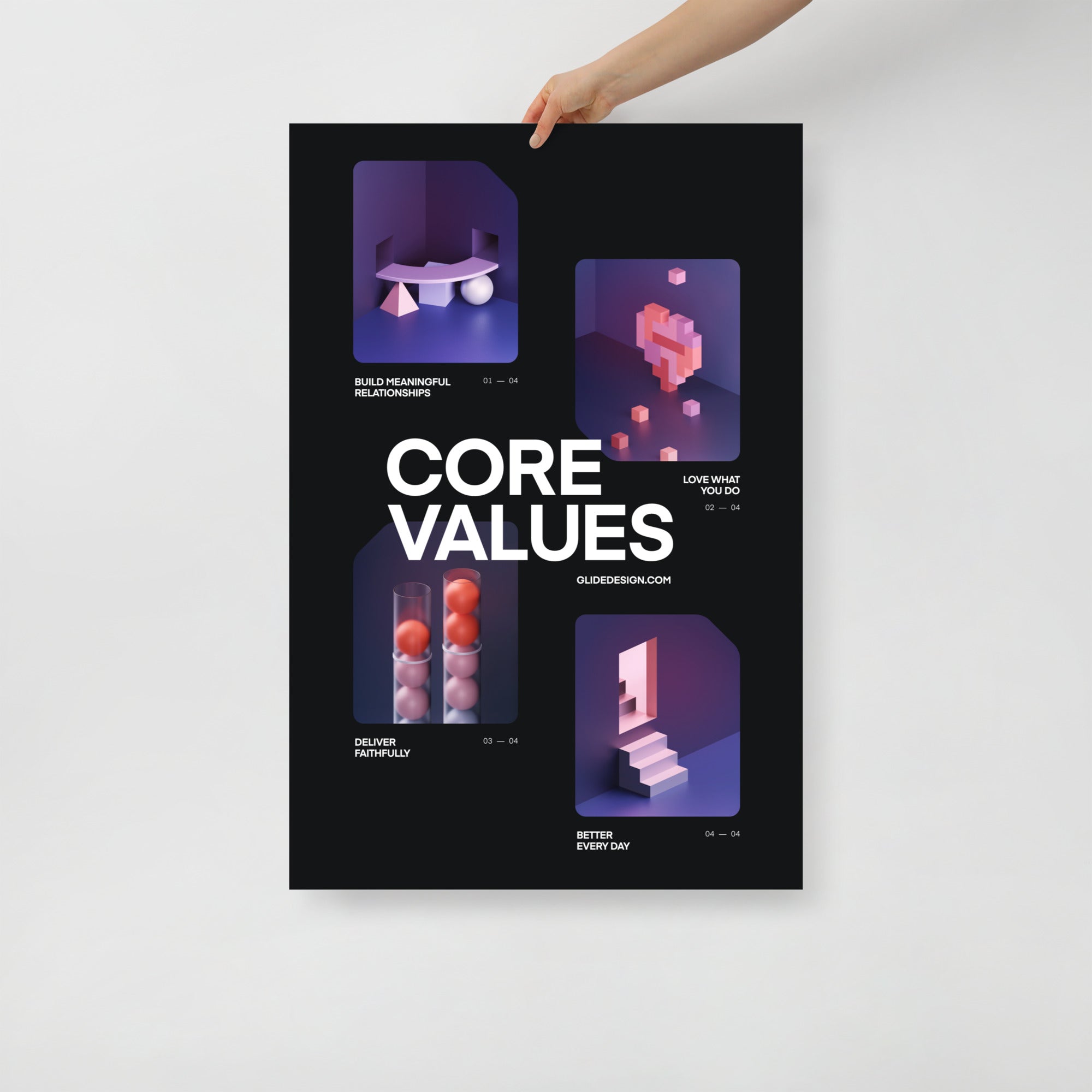 Values Creative Poster Core Values Poster – GLIDE Merch