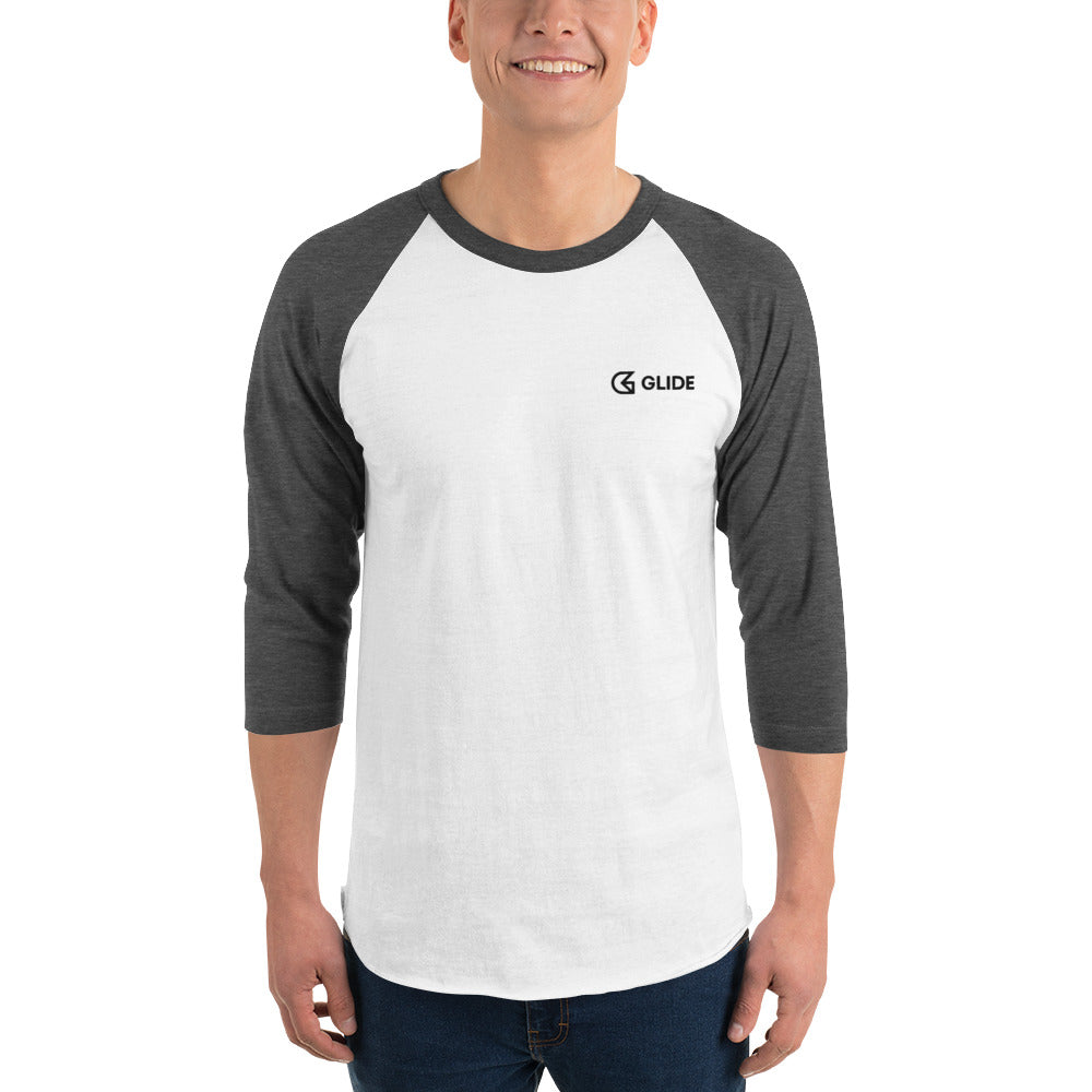 GLIDE logo 3/4 sleeve raglan shirt