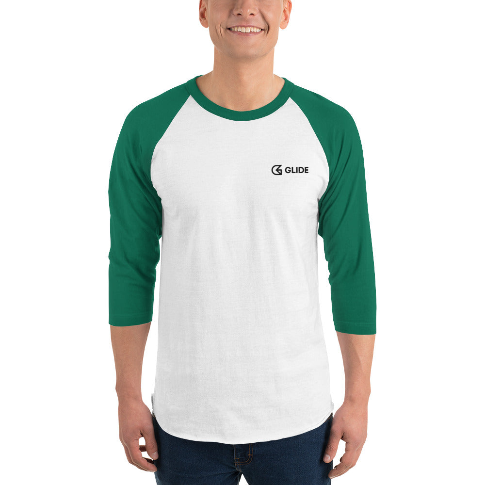 GLIDE logo 3/4 sleeve raglan shirt