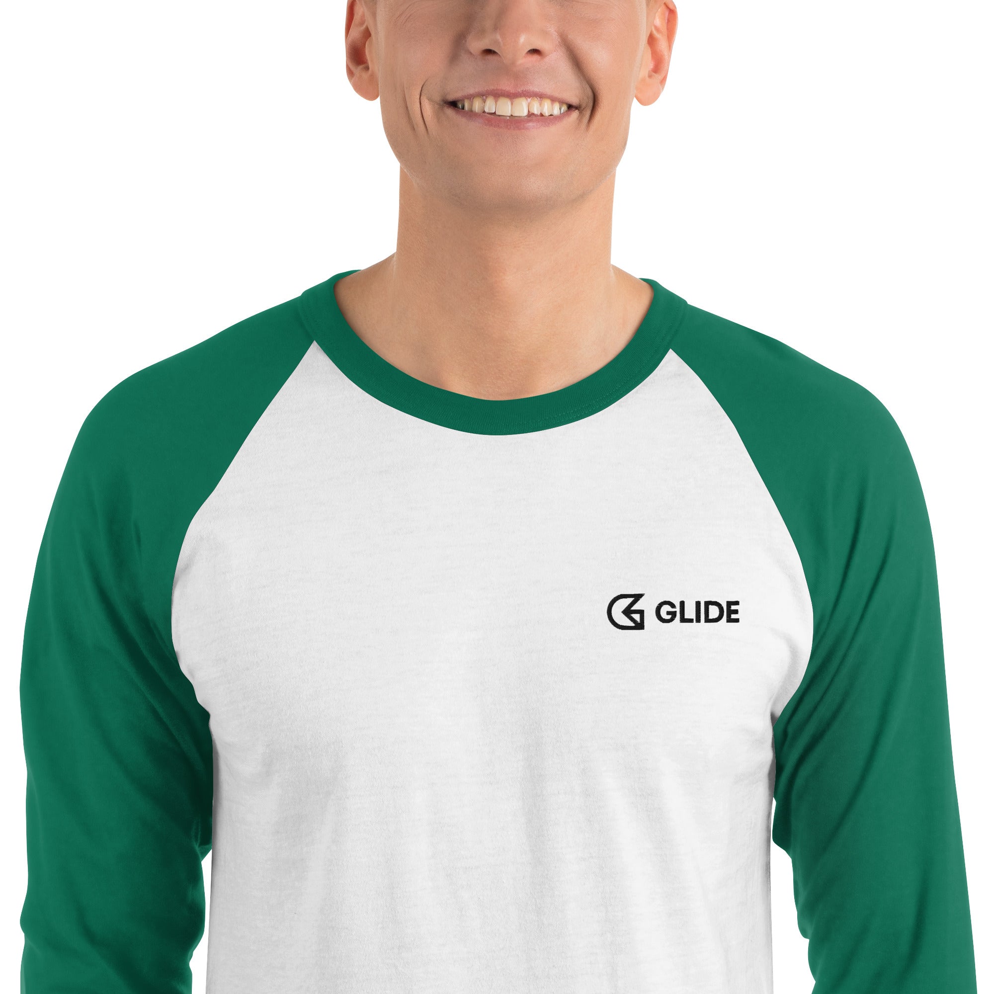 GLIDE logo 3/4 sleeve raglan shirt