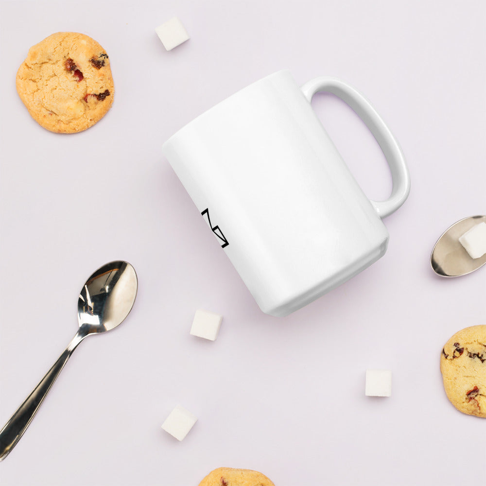 G for GLIDE - White glossy mug