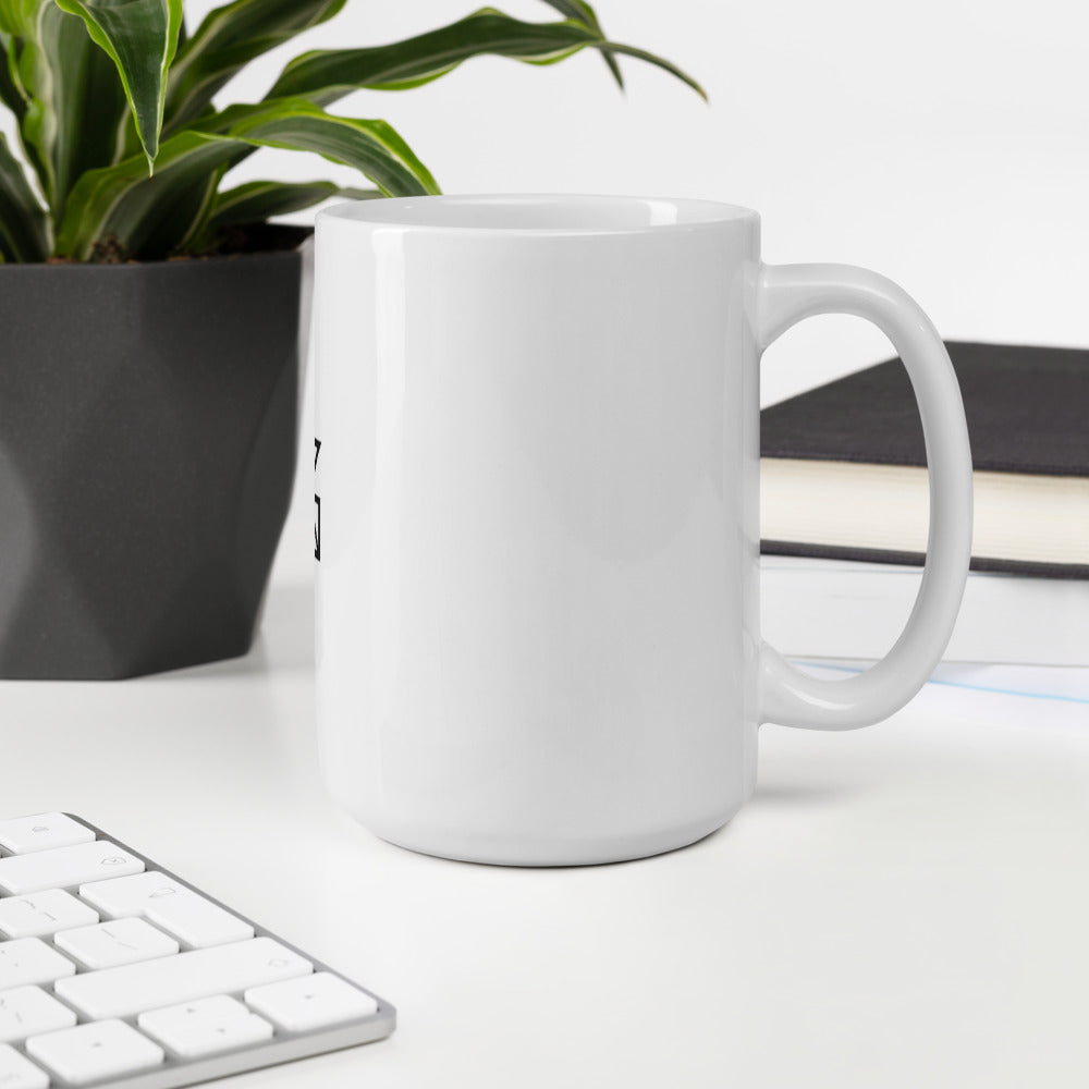 G for GLIDE - White glossy mug